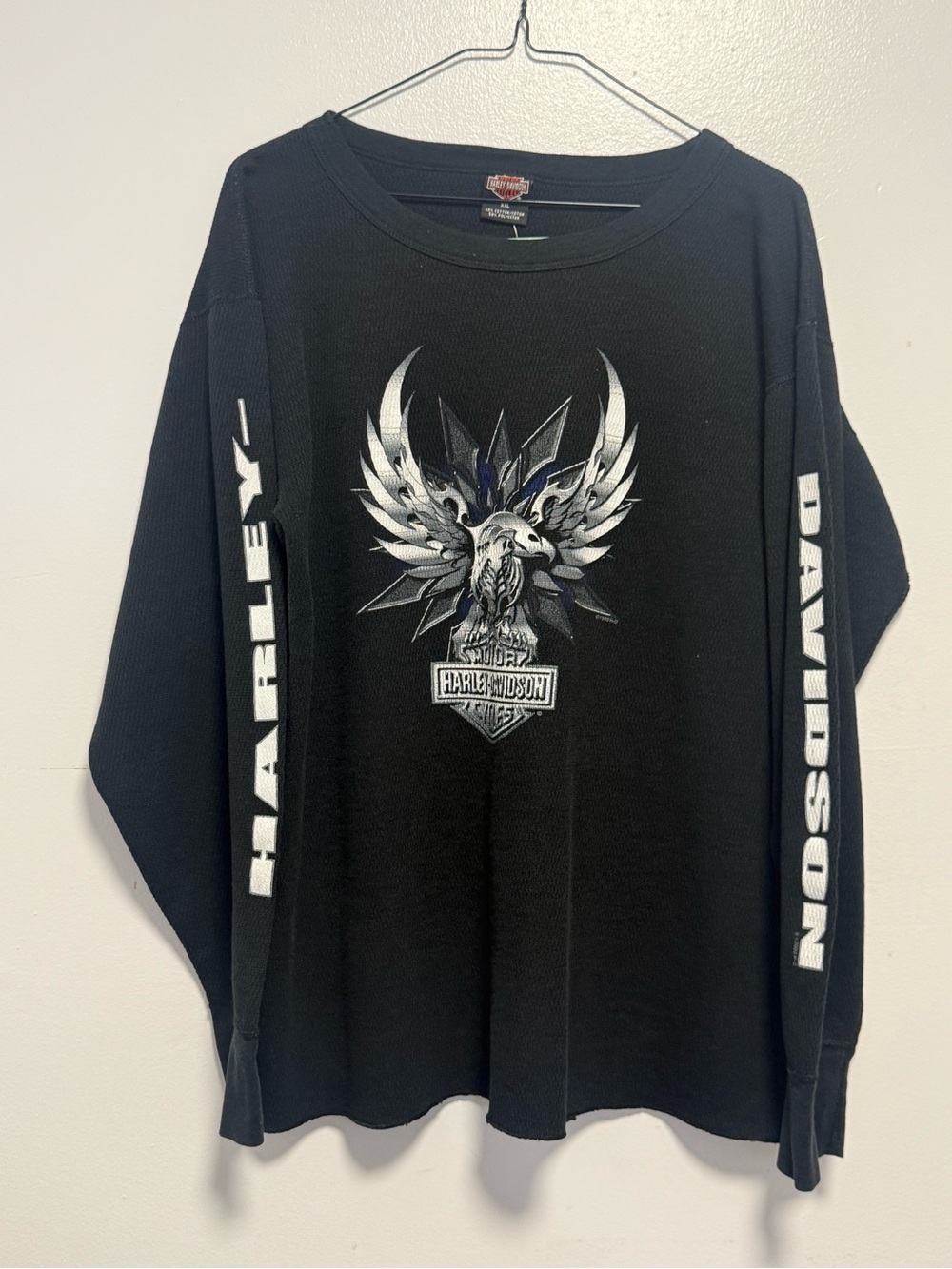 2000 Harley-Davidson Black Long-Sleeve Graphic Thermal Shirt